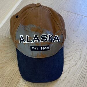 Alaska Est. 1959 Brown and Navy Embroidered Baseball Cap